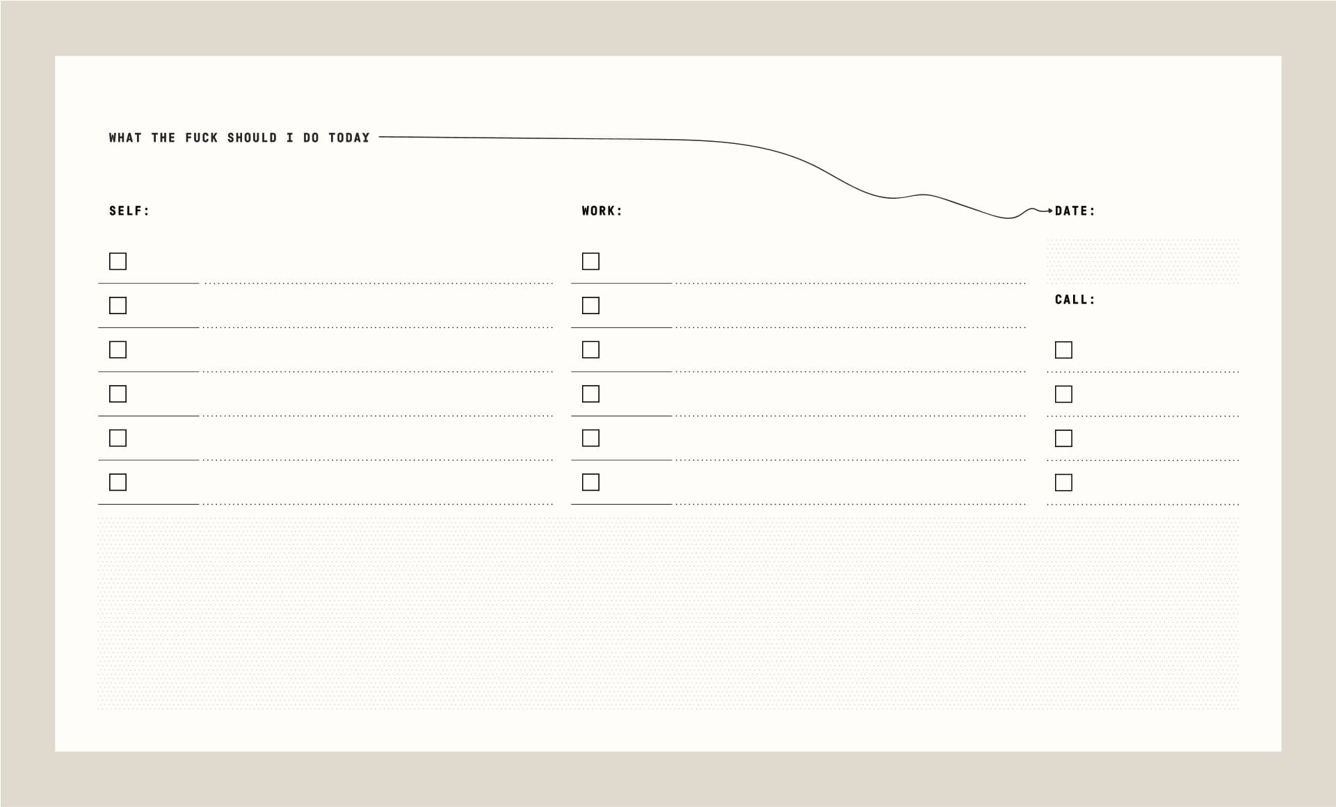 WTFSIDT Daily Planner 1